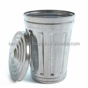 Cubo de Basura Verde Claro, Cubo de Basura Galvanizado, Herramientas Domésticas de Alta Calidad, Cubo de Basura Metálico Hecho a Mano - Product Image 5