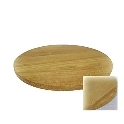 En iyi kalite ahşap plaka el yapımı doğal ahşap renk yuvarlak şekil ahşap plaka mutfak ve yemek masası kullanımı