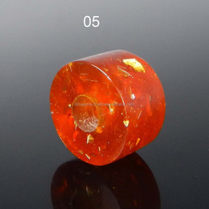 Silver Jewelry Roundel Loose Big Hole 14x8x4.5mm Synthetic <b>Red</b> Gemstone <b>Beads</b> Ishu Gems IG5440 - Product Image 5