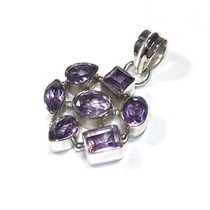 Colgante de amatista antigua, joyería de plata 925, venta al por mayor - Product Image 5