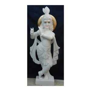 Makrana Marble Shri Krishna <b>Statue</b> - Product Image 1