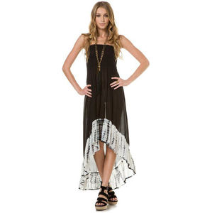 Nueva calidad de exportación Tie & Dye Rayon Tube Long Maxi Dress High Low Beach Dress para verano y moda de playa - Product Image 1