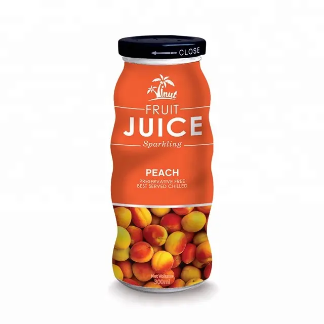 300ml de Suco de Fruta com Gás Fornecedores sabor Pêssego