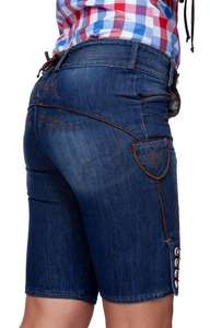 Liitoktoberkes — short en Jean bleu pour femme, vêtement en Denim, avec poches brodées, court pour fête bvaria - Product Image 2