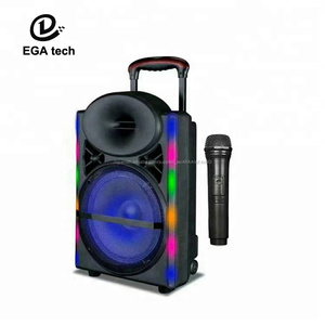 <span class=keywords><strong>12</strong></span> pulgadas 15 pulgadas precio al por mayor altavoz Carro con micrófono inalámbrico bluetooth para el rendimiento y partes - Product Image 1