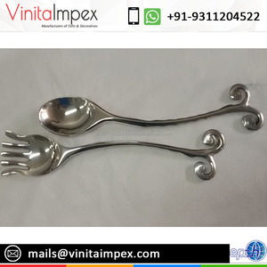 Juego de cubiertos de aluminio ecológico moderno y elegante forjado a mano Apto para lavavajillas incluye plato para servir ensalada juego de vajilla de vidrio - Product Image 2