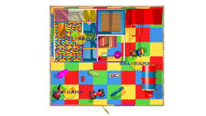 สนามเด็กเล่นในร่มขนาด56ตารางเมตรสำหรับโรงเรียนที่ทำจากวัสดุไวนิลทนทานออกแบบตามต้องการ - Product Image 4