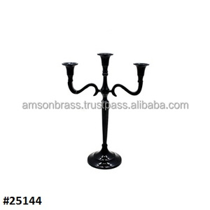 Candelabro alto de cinco brazos niquelado para decoración de boda, centro de mesa - Product Image 4