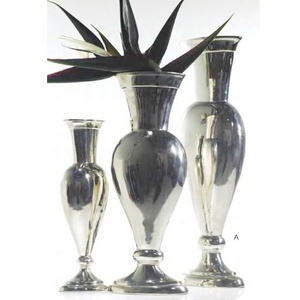 Florero de mesa de aluminio para boda, hogar, Hotel, respetuoso con el medio ambiente, alta calidad, pulido, hecho a mano, logotipo personalizado, venta al por mayor - Product Image 5