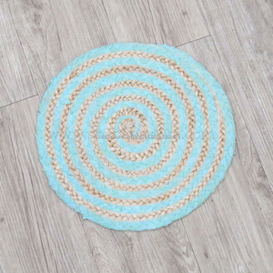 1 pièce napperon de mariage en Jute, tapis de Table pour hôtel, maison, tressé à la main, dessous de verres ronds, vente en gros - Product Image 4