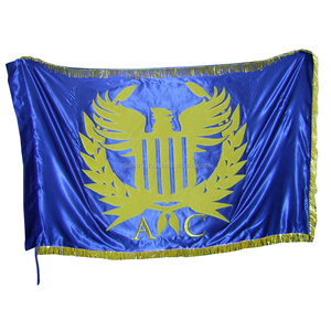 Banderas de palo bordadas a mano con flecos dorados, banderines personalizados del país de Guinea, el país de 100x150 cm - Product Image 2