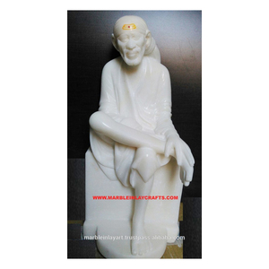 Beautiful White Marble Sai Baba Statue - Product Image 1