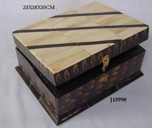 Vente chaude corne incrustation et os incrustation boîte en bois disponible dans toutes les tailles boîte à bijoux organisateur de bijoux pour femmes et filles - Product Image 5