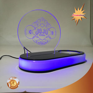 ชั้นวางจอแสดงผล glorifier ขวดแบบกําหนดเอง แชมเปญแบบกําหนดเองนําขวดไวน์เรืองแสงชั้นวางอะคริลิแสดงสุรา - Product Image 1