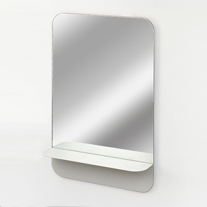 Espejo de estante colgante montado en la pared acabado en rosa mate - Product Image 3