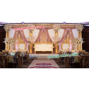 ชุดโซฟาเวทีแต่งงานมุสลิมเอเชีย,ชุดโซฟาแกะสลักหนักทันสมัยเฟอร์นิเจอร์แต่งงานอินเดีย - Product Image 1