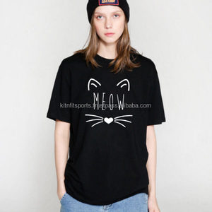 Camiseta en blanco de baja cantidad mínima para mujer, 180 gsm, 210 algodón, de gran tamaño, color sólido, con cuello redondo, para exteriores - Product Image 1