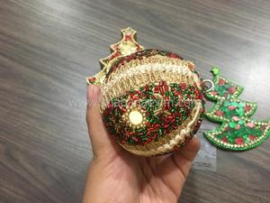 Mejor precio, regalo de Navidad, decoración de árbol, forma redonda, decoración artesanal de madera hecha a mano, adornos de decoración de Navidad - Product Image 3