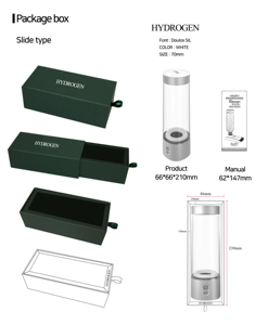 Générateur d'eau hydrogénée électrique rechargeable coréen 380 ml certifié CE, matériaux écologiques, utilisation facile, sain pour la voiture et l'extérieur - Product Image 3