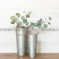 Florero de METAL galvanizado de dos tonos para el hogar, nuevo jarrón de METAL para decoración de jardín, nuevo aspecto - Product Image 3