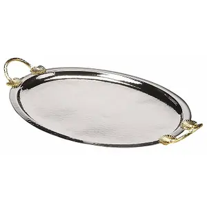 Bandeja de servicio de acero inoxidable, accesorio decorativo de lujo para la cocina, bandeja de servicio de diseño - Product Image 1