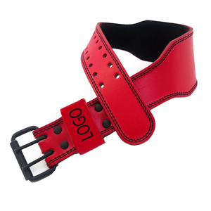 เข็มขัดหนังวัวยกน้ำหนักสำหรับเล่นยิมถุงมือหนังวัวสีสำหรับงานหนัก - Product Image 3