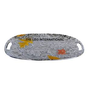 Plateau rond antidérapant de luxe pour plateaux de mariage, vente en gros - Product Image 1