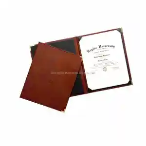 Porte-documents en cuir rigide A4, couverture de documents, étui pour diplôme - Product Image 1
