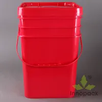 वर्ग प्लास्टिक खाद्य pails 20L प्लास्टिक ड्रम प्लास्टिक वर्ग बैरल
