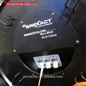 Câble à fibres optiques extérieur SREXACT, rouleau de 6 cœurs OM3 multimode blindé 62,5/125 µm, câble orange avec connecteurs - Product Image 4