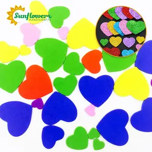 Mixed Foam Heart EVA Stickers,Self Adhesive DIY Craft Sticker Embellishment for Kids & Home Decoration