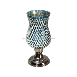 Grande lampe créative en verre aluminium et métal - Product Image 1