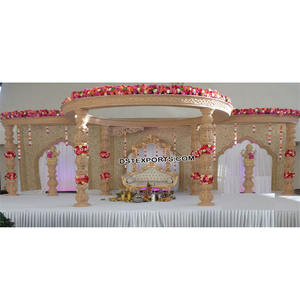 Mandap de Boda de Fibra con Aspecto de Madera de Moda, Gran Mandap para Bodas Indias, Fabricante de Mandaps de Fibra para Bodas en Australia, Decoración para Eventos - Product Image 1