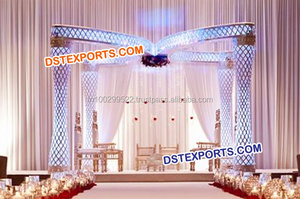 Mandap de Cristal para Bodas con Luces LED, Diseño Moderno para Bodas Indias, Mandaps Iluminados, Fabricante NEWYORK - Product Image 6