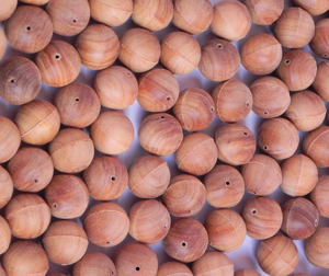 Perles de bois de santal non polies Perles de bois de 12 mm - Product Image 1