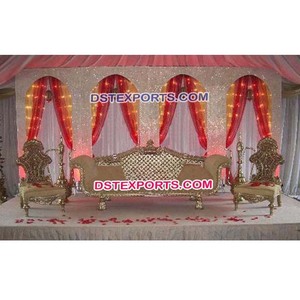 Canapé en bois sculpté, ensemble moderne, pour mariage, asiatique Royal, style indien, conception de luxe - Product Image 1