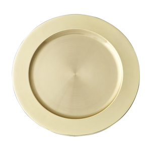 จานชาร์จสีทองอ่อนแบบยั่งยืนสำหรับงานปาร์ตี้และโอกาสพิเศษจานเป็นมิตรต่อสิ่งแวดล้อม - Product Image 1