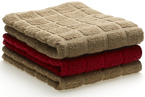 Juego de toallas de punto de algodón 100% Wash Cloth-Blanco - Product Image 2