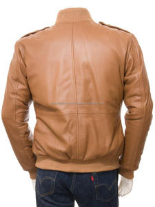 2023 hommes décontracté véritable peau de vache en cuir écologique coupe-vent Bomber veste de haute qualité respirant grande taille fermeture à glissière - Product Image 2