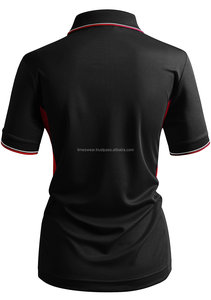 Polo de manga corta con cremallera para mujer, camisa deportiva de alta calidad - Product Image 3