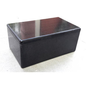 Forme de rectangle de boîte de bibelot de marbre de granit noir naturel - Product Image 2