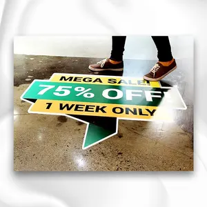 Custom UV Printed Eco-Friendly Removable Floor Vinyl <b>Decal</b> <b>Sticker</b> Premium Quality Customized Design Options Waterproof - Product Image 1