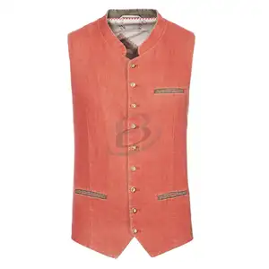 Chaleco bavario personalizado para hombre, muy elegante, Rojo - Product Image 1