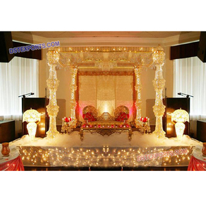 Mandap de mariage en cristal doré, nouveau design, mandaps de mariage CALIFORNIA - Product Image 1