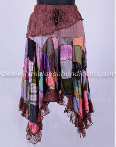 Jupe Maxi Boho en coton tricoté, nouveau modèle Vintage et Patchwork coloré pour femmes, 100% coton, autres motifs adultes, printemps, été et automne - Product Image 2