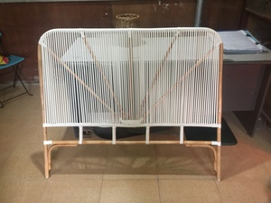 Mediados de siglo modernos tamaño doble de ratán de cabecera - Product Image 6