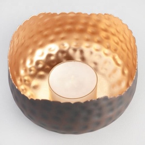 Portavelas votivo de oro martillado personalizable, cuenco de Metal, decoración del hogar para Navidad, totalmente personalizable - Product Image 1