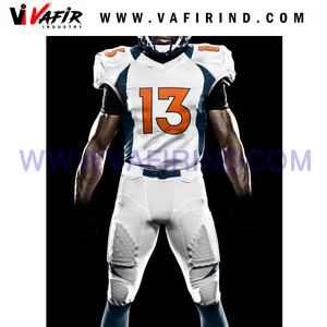 Uniforme de fútbol americano personalizado al por mayor transpirable conjuntos de talla grande con impresión por sublimación - Product Image 3