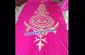 Muslim Mehandi Stage <b>Embroidered</b> Backdrop Wedding Stage <b>Embroidered</b> Backdrops <b>Curtain</b> Drapes Manufacturer and Exporter - Product Image 5