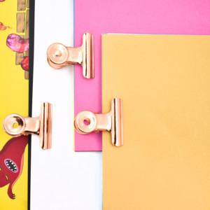 BTS ชุดคอสเพลย์ย้อนยุคสีโรสโกลด์15ชิ้น32มม. 1-1/4 "ในถุงซิปล็อกคลิปสปริงตัวอักษร - Product Image 4